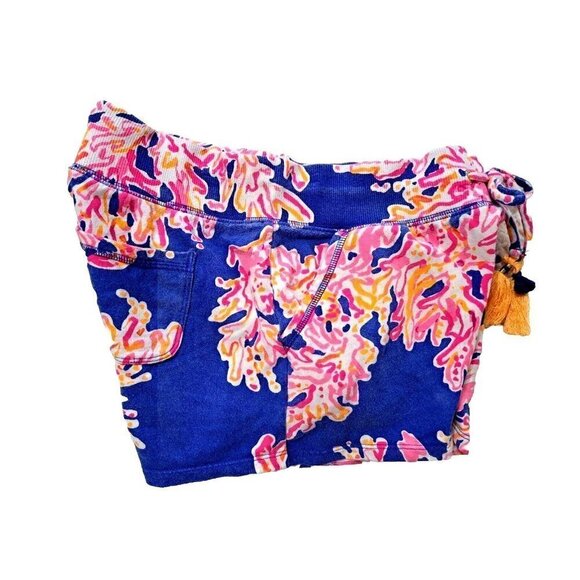 Lilly Pulitzer Yasmin XS Multicolor Drawstring Shorts 3.5" Inseam Tassels - Picture 4 of 9